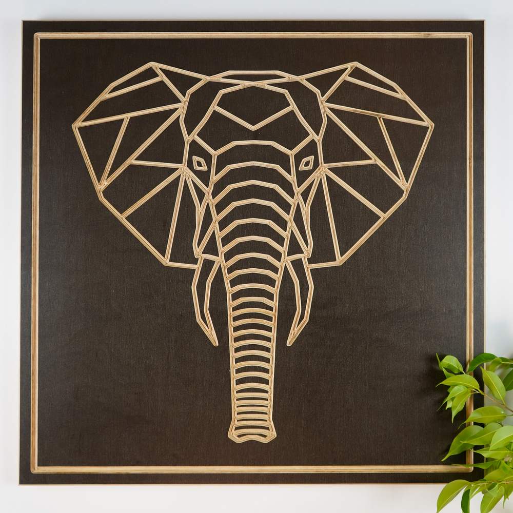 aus Elefant | Handgemachtes – Wandbild Holz brounas-woodcraft